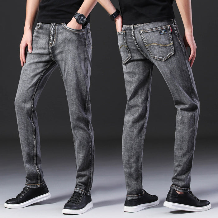 Men's Small Feet Stretch All-match Loose Casual Jeans