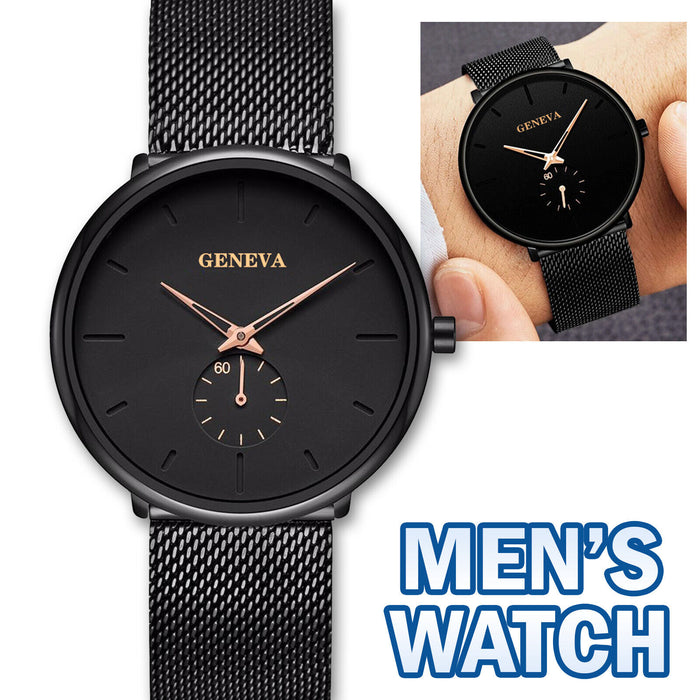 Herren-Quarzuhr Relojes De Hombre Minimalistische Ultra-Edelstahlbanduhren