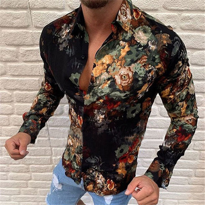 Casual Trendy Fashion Slim Shirt Men