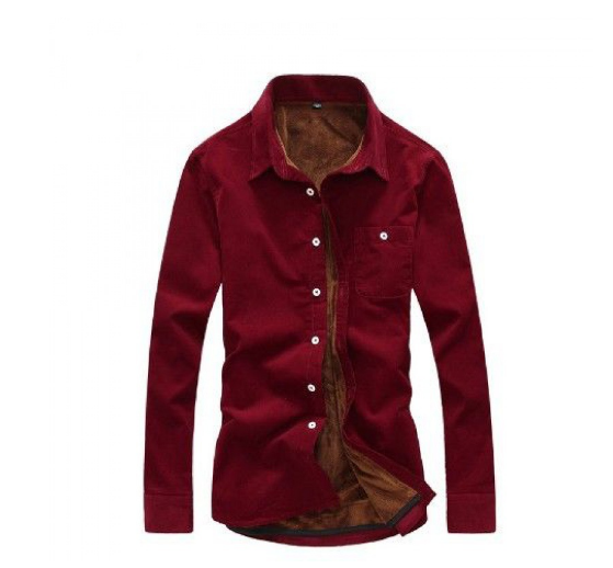 Men Sleeve Shirt Corduroy Fashion Jacket